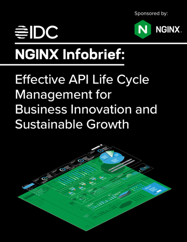 NGINX Infobrief zum Thema "Effektives API-Lebenszyklusmanagement für Geschäftsinnovation und nachhaltiges Wachstum".