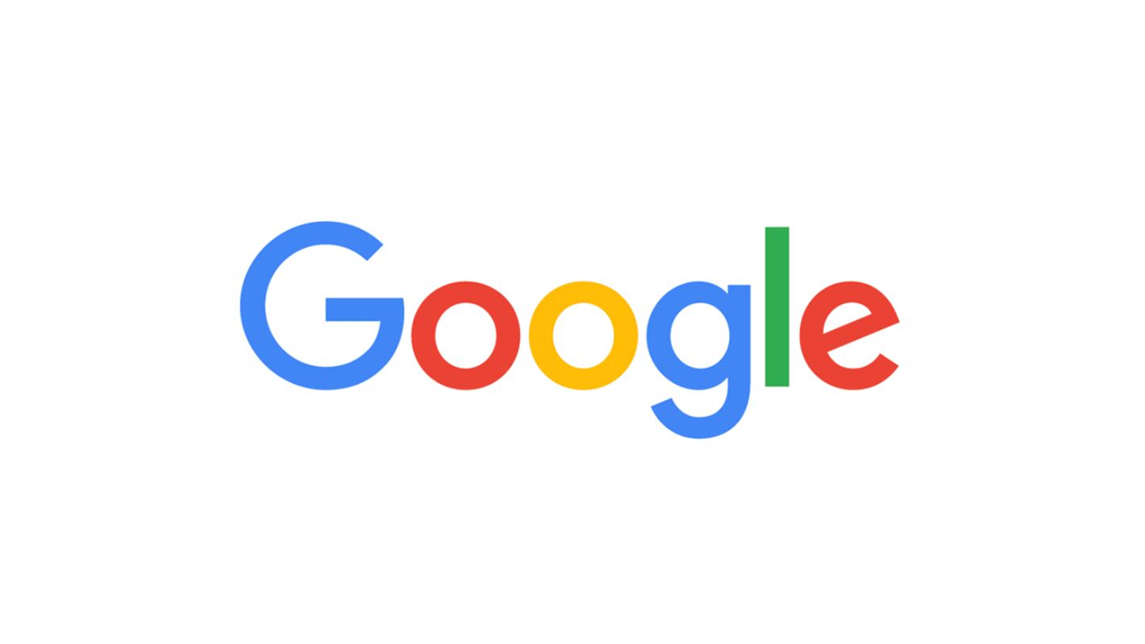 Google Logo seit September 2015 - die Schriftart des Logos wurde geändert und alle Buchstaben haben die selbe Linienbreite erhalten.