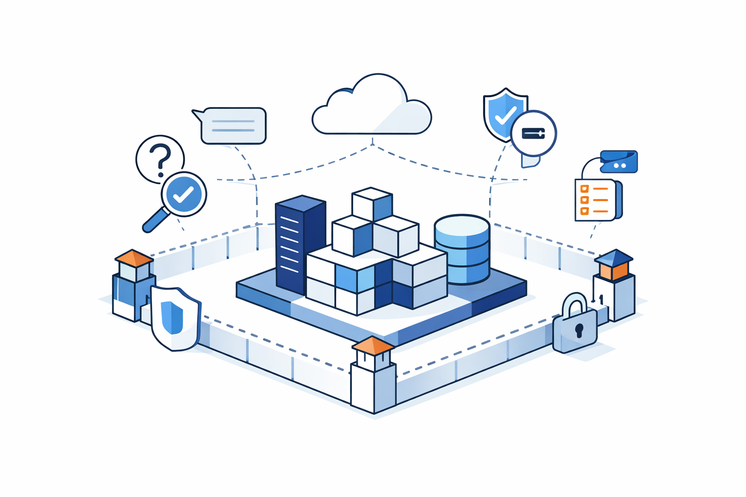Cloud-Plattform Illustration